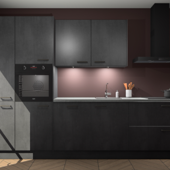 Beton Zwarte keuken Groenland 53391