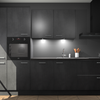 Beton Zwarte keuken Groenland 53724