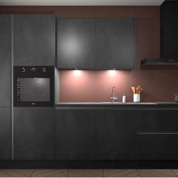 Beton Zwarte greeploze keuken Groenland 53725