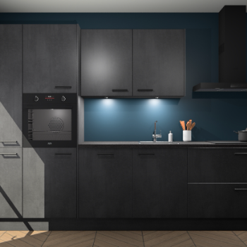 Beton Zwarte keuken Groenland 53727