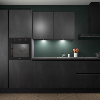 Beton Zwarte greeploze keuken Groenland 53729