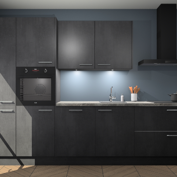 Beton Zwarte keuken Groenland 53615