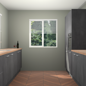 Beton Zwarte keuken Lusaka 46064