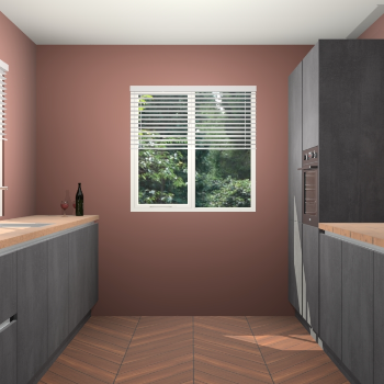 Beton Zwarte greeploze keuken Lusaka 46065