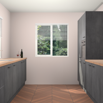 Beton Zwarte keuken Lusaka 46066