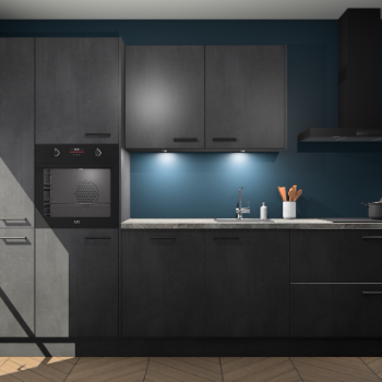 Beton Zwarte keuken Groenland 53618