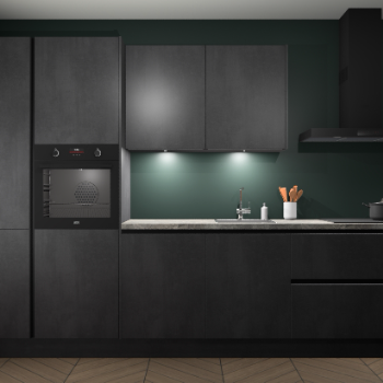 Beton Zwarte greeploze keuken Groenland 53620