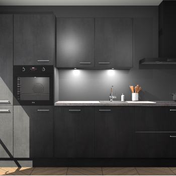 Beton Zwarte keuken Groenland 53604