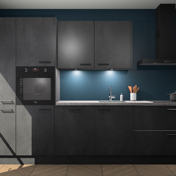 Beton Zwarte keuken Groenland 53610