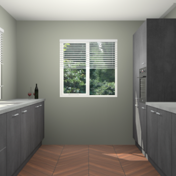 Beton Zwarte keuken Lusaka 46077