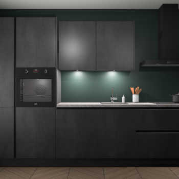 Beton Zwarte greeploze keuken Groenland 53614