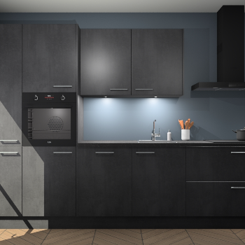 Beton Zwarte keuken Groenland 53730