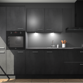 Beton Zwarte keuken Groenland 53731