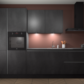 Beton Zwarte greeploze keuken Groenland 53732