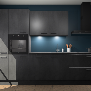 Beton Zwarte keuken Groenland 53733