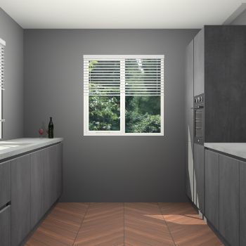 Beton Zwarte greeploze keuken Lusaka 46082