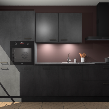 Beton Zwarte keuken Groenland 53734