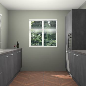 Beton Zwarte keuken Lusaka 46118