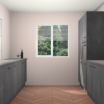 Beton Zwarte keuken Lusaka 46120