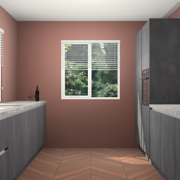 Beton Zwarte greeploze keuken Lusaka 46156