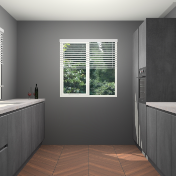 Beton Zwarte greeploze keuken Lusaka 46173