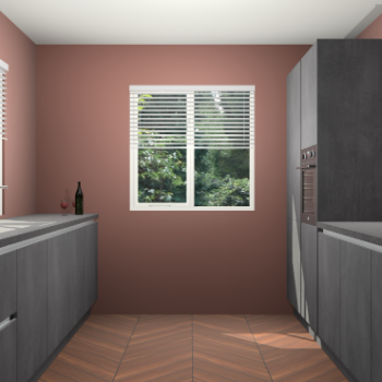 Beton Zwarte greeploze keuken Lusaka 46187