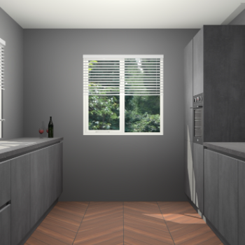 Beton Zwarte greeploze keuken Lusaka 46195