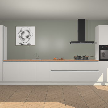 Zijdegrijze greeploze keuken Barentsburg 92459