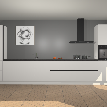 Zijdegrijze greeploze keuken Barentsburg 92475