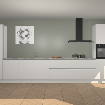 Zijdegrijze greeploze keuken Barentsburg 92478