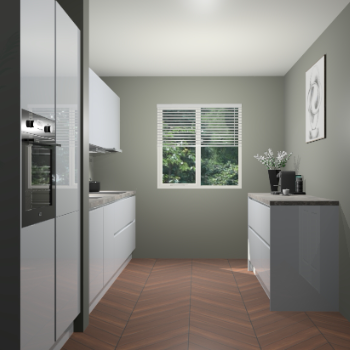 Sneeuwwitte hoogglans greeploze keuken Engelberg 92588