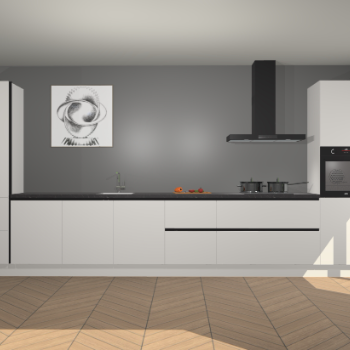 Zijdegrijze greeploze keuken Barentsburg 92501