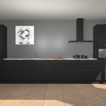 Zwarte greeploze keuken Barentsburg 92580