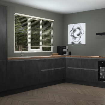 Beton antraciet greeploze keuken Prato 37836