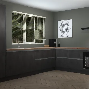 Beton antraciet greeploze keuken Prato 37836