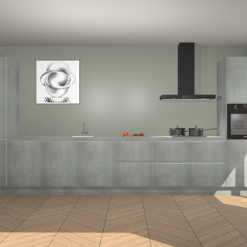 Beton Parelgrijs greeploze keuken Barentsburg 92920