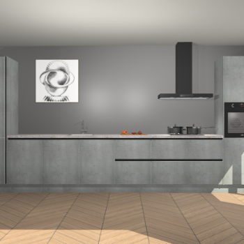 Beton Parelgrijs greeploze keuken Barentsburg 92957