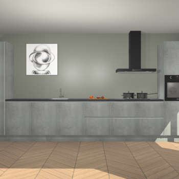 Beton Parelgrijs greeploze keuken Barentsburg 92967