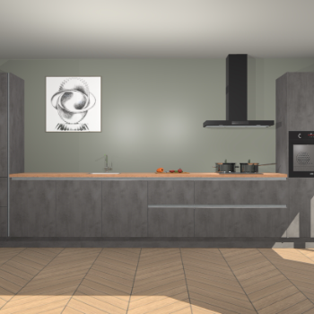 Beton Antraciet greeploze keuken Barentsburg 93068