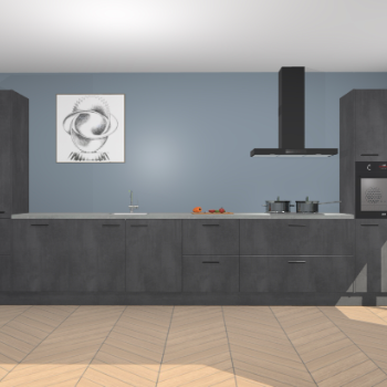 Beton Zwarte keuken Barentsburg 93305