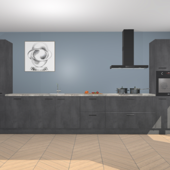 Beton Zwarte keuken Barentsburg 93329