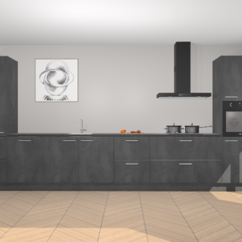 Beton Zwarte keuken Barentsburg 93362