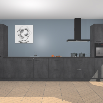 Beton Zwarte keuken Barentsburg 93365