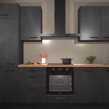 Beton zwarte keuken Santiago 21616