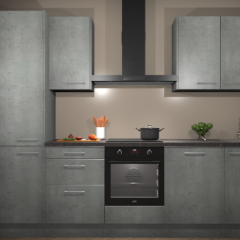Beton parelgrijze keuken Hanoi 21669