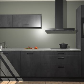 Beton zwarte keuken Dublin 87247