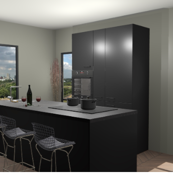 Zwarte keuken Pune 18761