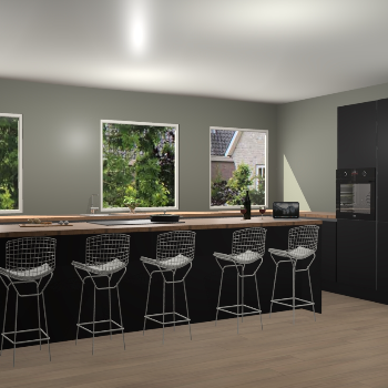 Zwarte greeploze keuken Genua 55676