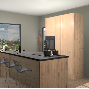 Madera natuur greeploze keuken Jeddah 19386