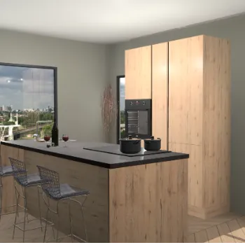 Madera natuur greeploze keuken Jeddah 19386